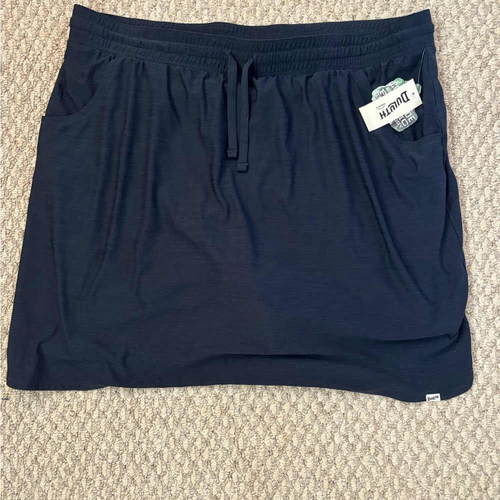 Duluth Trading Co Women's Navy Mini Skirt